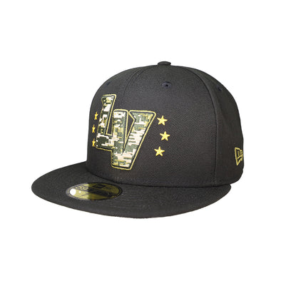 Las Vegas Aviators New Era On-Field 2024 Armed Forces Weekend LV Black 59FIFTY Fitted Hat