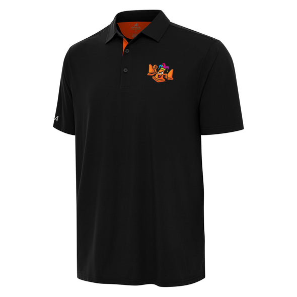 Las Vegas Cone Jesters Antigua Theme Night Collection Black/Orange Era Short Sleeve Polo