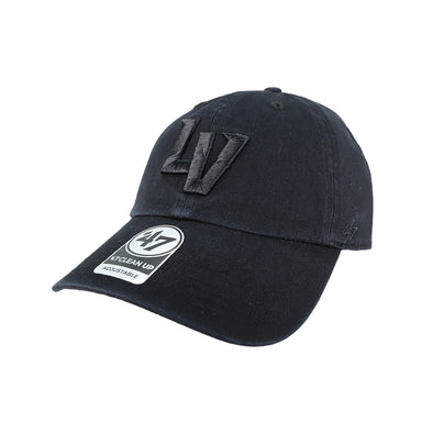 Las Vegas Aviators '47 Brand LV Tonal Black Clean Up Strapback Hat