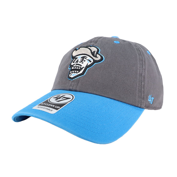Las Vegas Reyes de Plata '47 Brand Skull Graphite/Blue Clean Up Strapback Hat