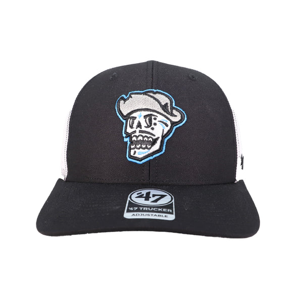 Las Vegas Reyes de Plata '47 Brand Skull Black/White Trucker Snapback Hat