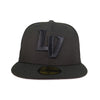 Las Vegas Aviators New Era LV Tonal Black 59FIFTY Fitted Hat