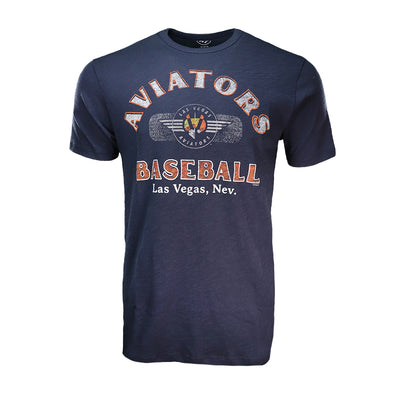Men's Las Vegas Aviators '47 Brand Retro Logo Aviators Baseball Navy Off Set Short Sleeve T-Shirt