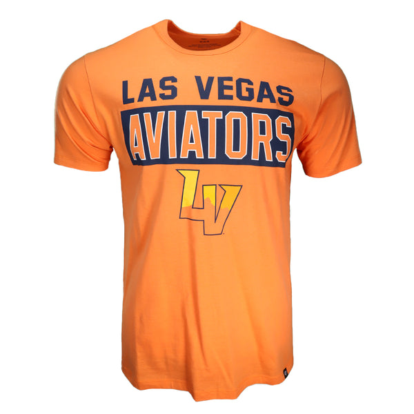 Men's Las Vegas Aviators '47 Brand Left Chest LV Navy Turn Back Franklin Short Sleeve T-Shirt XL