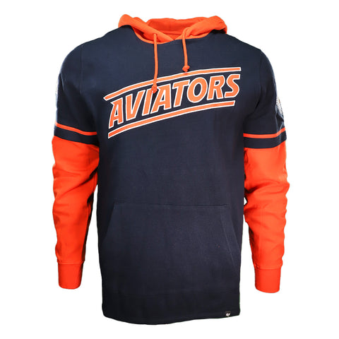 Men's Las Vegas Aviators '47 Brand Aviators Shortstop Navy/Orange Pullover Hoodie