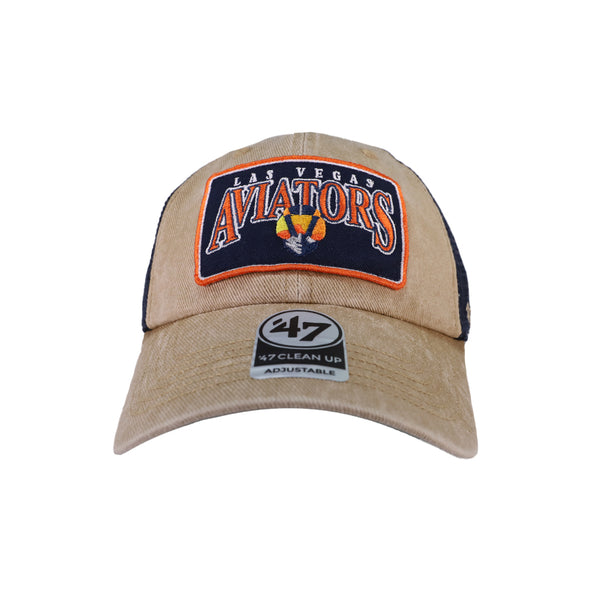 Las Vegas Aviators '47 Brand LV Khaki Dial Clean Up Strapback Hat