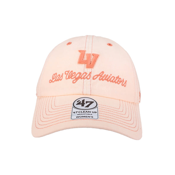 Women's Las Vegas Aviators '47 Brand LV Script Nectar Haze Clean Up Strapback Hat