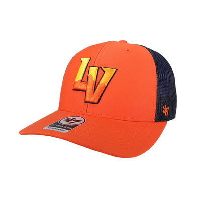 Las Vegas Aviators '47 Brand LV Orange/Navy Trucker Snapback Hat