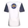 Women's Las Vegas Aviators New Era LVA Retro Logo White/Navy Bi-Blend Short Sleeve T-Shirt