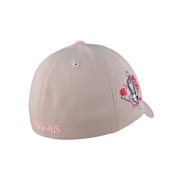 Las Vegas Aviators New Era 2023 Mother's Day LV Cream/Pink 39THIRTY Stretch Fit Hat