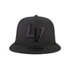 Las Vegas Aviators New Era LV Tonal Black Trucker 9FIFTY Snapback Hat