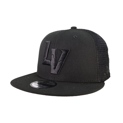 Las Vegas Aviators New Era LV Tonal Black Trucker 9FIFTY Snapback Hat