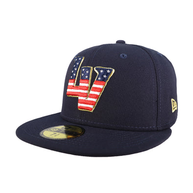 Las Vegas Aviators New Era On-Field 2023 4th of July LV Navy 59FIFTY Fitted Hat