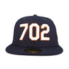 Las Vegas Aviators New Era 702 Area Code LV Navy 59FIFTY Fitted Hat