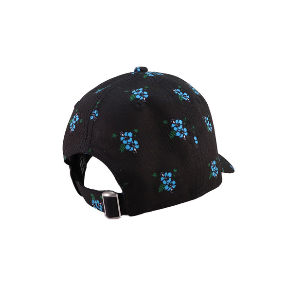 Women's Las Vegas Reyes de Plata New Era Skull Floral Black 9TWENTY Strapback Hat
