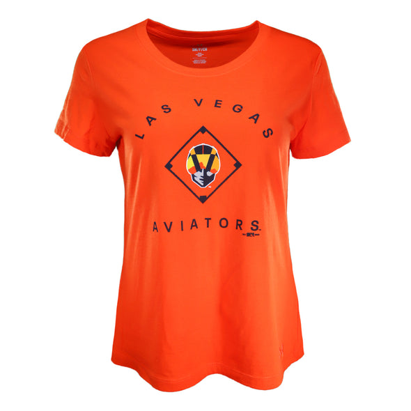 Women's Las Vegas Aviators Under Armour LVA Aviator Diamond Orange Short Sleeve T-Shirt