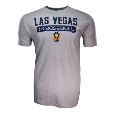 Men's Las Vegas Aviators Under Armour Las Vegas Baseball Aviator Gray Short Sleeve T-Shirt
