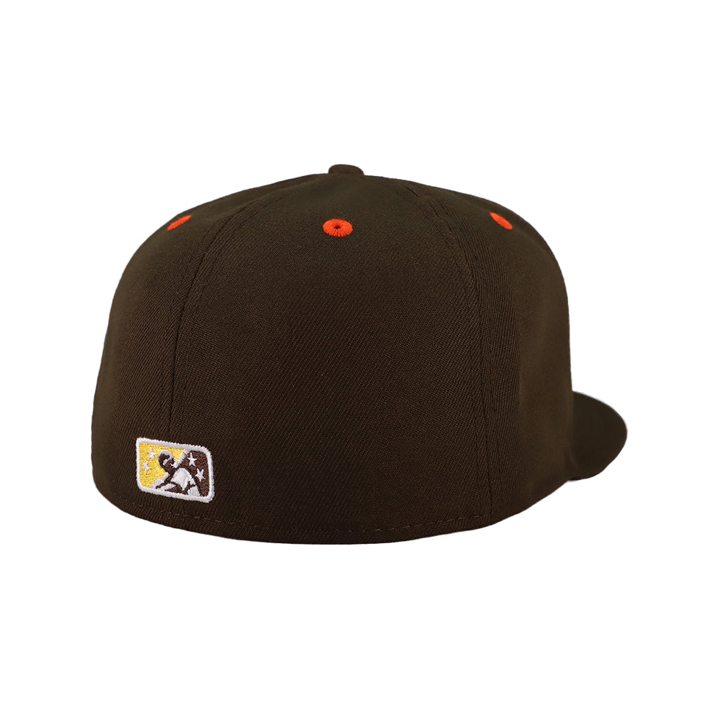 brown fitted hat 
