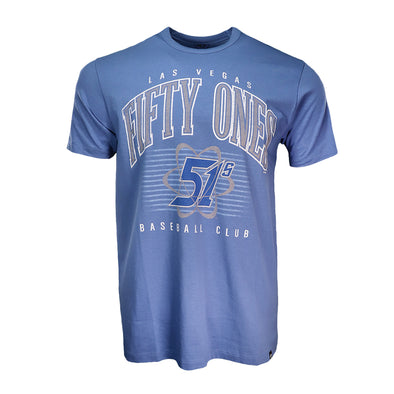 Men's Las Vegas 51s '47 Brand Fifty Ones Orbitron Double Header Blue Short Sleeve T-Shirt