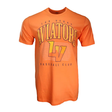 Men's Las Vegas Aviators '47 Brand LV Double Header Orange Short Sleeve T-Shirt