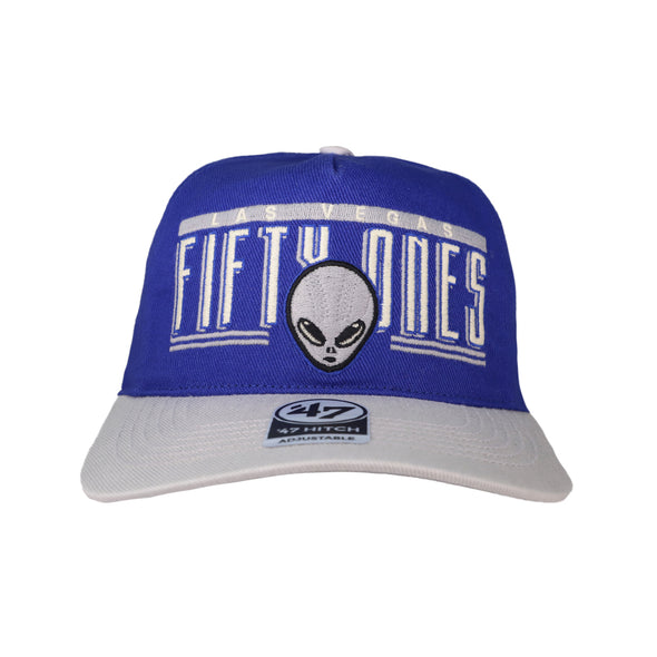 Las Vegas 51s '47 Brand Fifty Ones Alien Head Double Header Hitch Snapback Hat