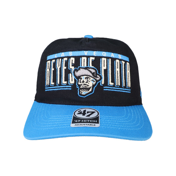 Las Vegas Reyes de Plata '47 Brand Double Header Baseline Black/Blue Hitch Snapback Hat