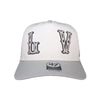 Las Vegas Reyes de Plata '47 Brand LV Double Header Script White/Gray Hitch Snapback Hat