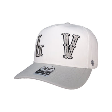 Las Vegas Reyes de Plata '47 Brand LV Double Header Script White/Gray Hitch Snapback Hat