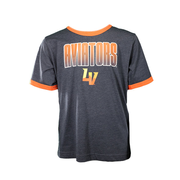 Kids' Las Vegas Aviators New Era Aviators LV Glow in the Dark Navy/Orange Short Sleeve T-Shirt