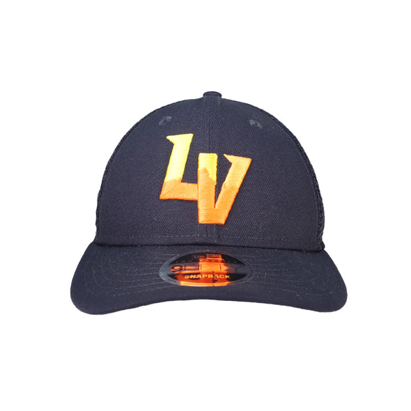 Las Vegas Aviators New Era LV Navy Trucker Low Profile 9FIFTY Snapback Hat