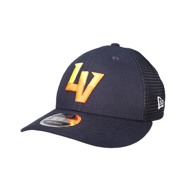 Las Vegas Aviators New Era LV Navy Trucker Low Profile 9FIFTY Snapback Hat