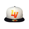 Las Vegas Aviators New Era LV Chrome White/Navy 59FIFTY Fitted Hat