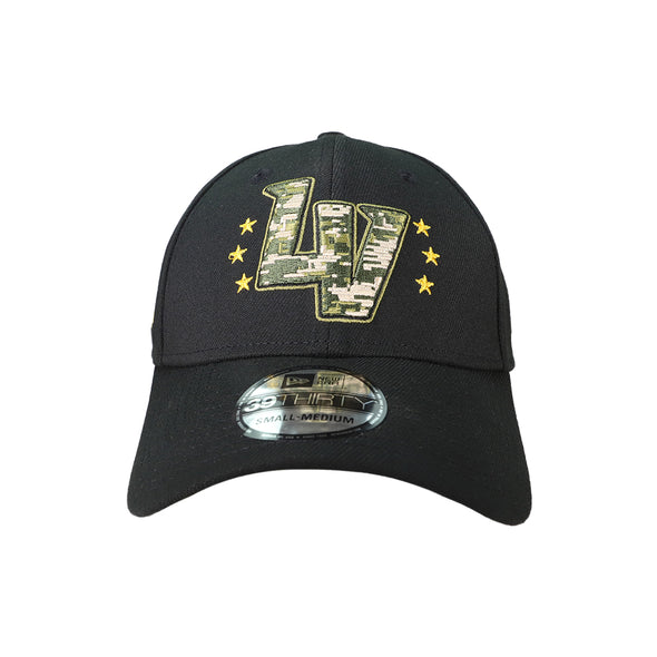 Las Vegas Aviators New Era 2024 Armed Forces Weekend LV Black 39THIRTY Stretch Fit Hat