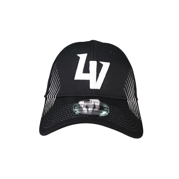 Las Vegas Aviators New Era LV Black/White Active 39THIRTY Stretch Fit Hat