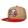 Las Vegas Gamblers New Era Theme Night Collection Khaki/Red 59FIFTY Fitted Hat