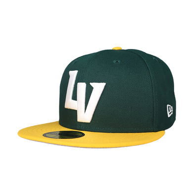 Las Vegas Aviators New Era LV/A's Affiliate Green/Yellow 59FIFTY Fitted Hat