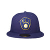 Milwaukee Brewers New Era Big League Weekend Navy 59FIFTY Fitted Hat