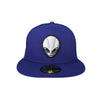 Las Vegas 51s New Era Alien Head Dark Royal 59FIFTY Fitted Hat