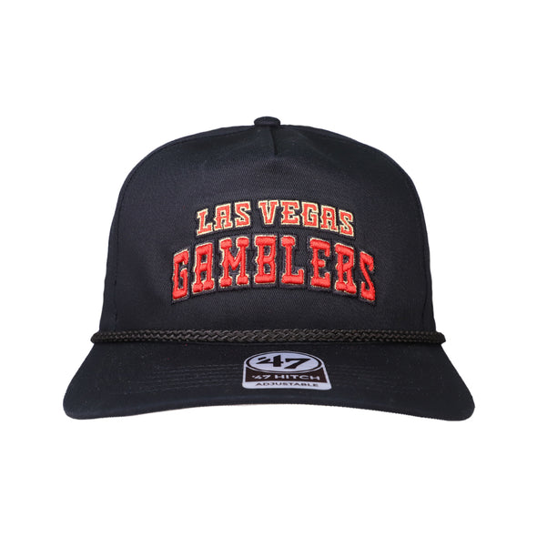 Las Vegas Gamblers '47 Brand Theme Night Collection Wordmark Black Hitch Snapback Hat