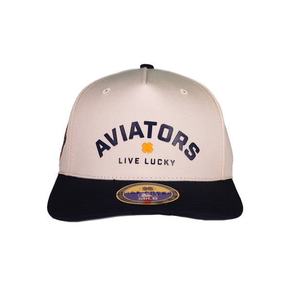 Las Vegas Aviators Black Clover Superstition Cream/Navy Snapback Hat