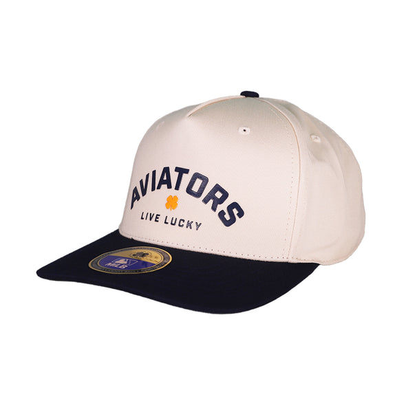 Las Vegas Aviators Black Clover Superstition Cream/Navy Snapback Hat