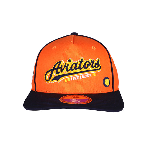 Las Vegas Aviators Black Clover Classic Orange/Navy Snapback Hat