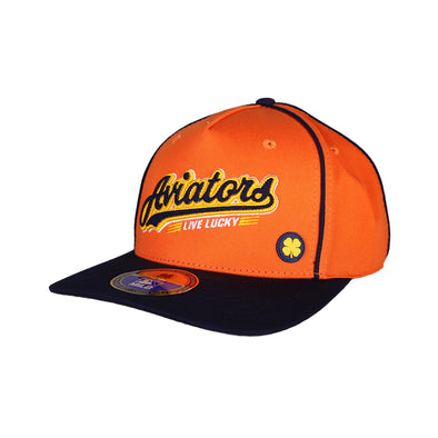 Las Vegas Aviators Black Clover Classic Orange/Navy Snapback Hat