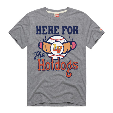 Men's Homage Here For The Hot Dogs Gray Short Sleeve T-Shirt