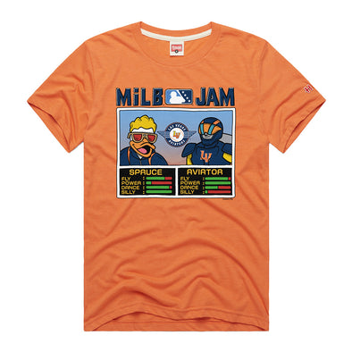 Men's Homage MiLB Jam Spruce/Aviator Orange Short Sleeve T-Shirt