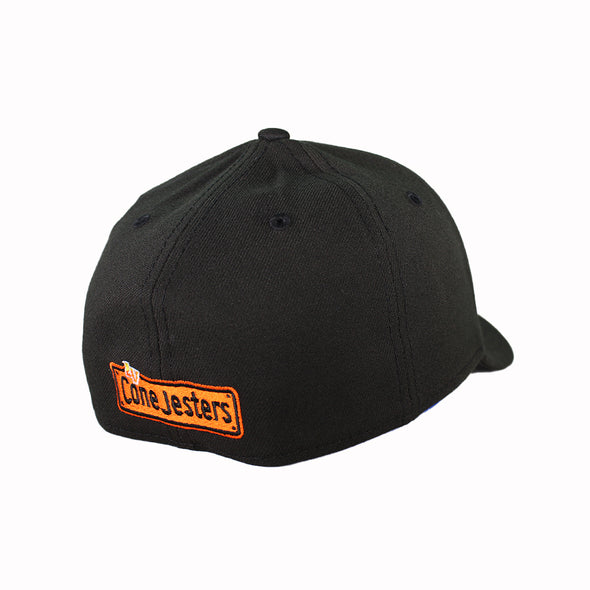 Las Vegas Cone Jesters New Era Theme Night Collection Black 39THIRTY Stretch Fit Hat