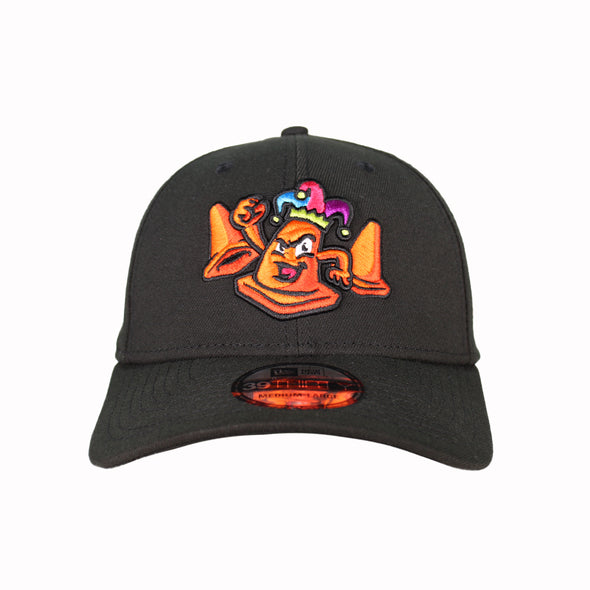 Las Vegas Cone Jesters New Era Theme Night Collection Black 39THIRTY Stretch Fit Hat