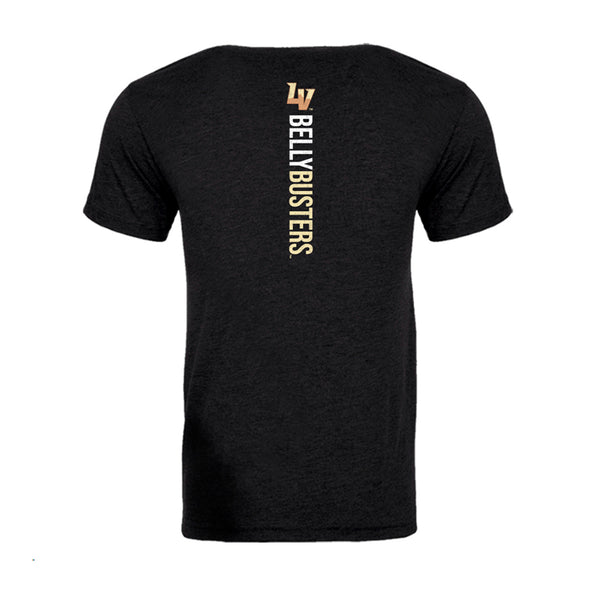 Las Vegas Belly Busters 108 Stitches Theme Night Collection Razorback Black Tri-Blend Short Sleeve T-Shirt