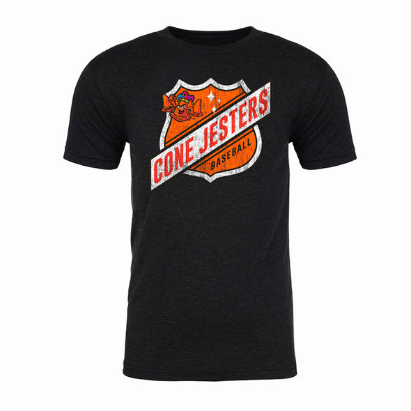 Las Vegas Cone Jesters 108 Stitches Theme Night Collection Highway Black Tri-Blend Short Sleeve T-Shirt