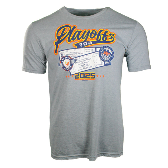 GoTeez 2025 Playoff Ticket Gray Tri-Blend Short Sleeve T-Shirt